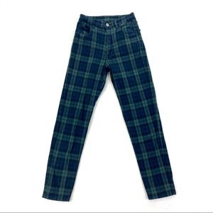 plaid high rise skinny brandy john galt pant